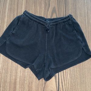 Brandy Melville grey soft waffle shorts (one size)